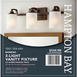 Hampton Bay 3-Light Contemporary Vanity Light